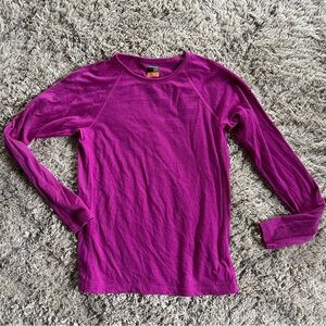 Icebreaker Girls Merino Fuchsia Top